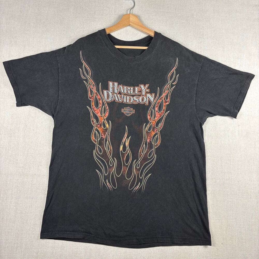 Vintage Harley Davidson V Flame 1998 Rare Biker Tee XL